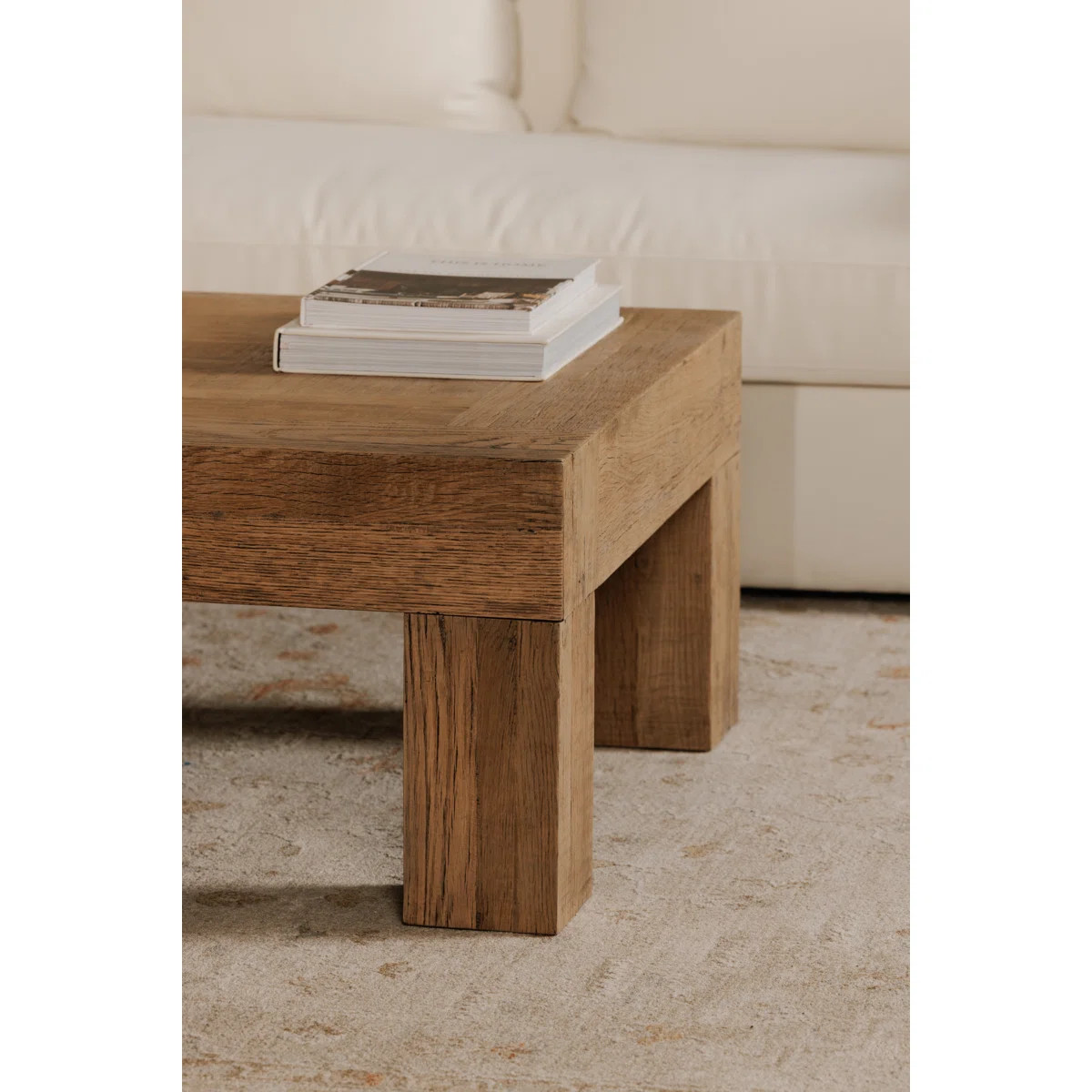 Adams Coffee Table Rectangle Aged Oak | Wayfair North America