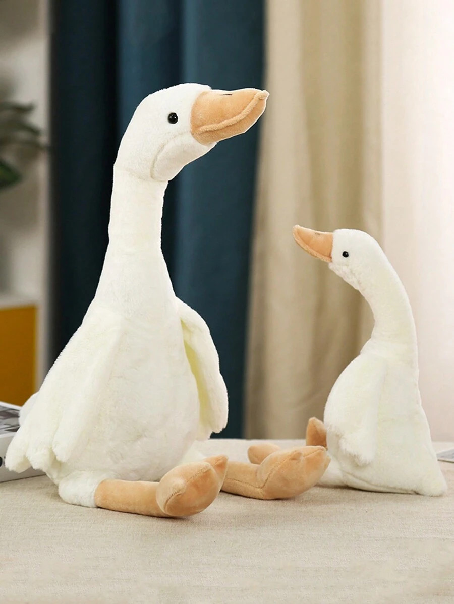 1pc Realistic Swan Plush Doll,Creative Duckling Animal Doll,Large White Goose Stuffed Doll,Goose,... | SHEIN