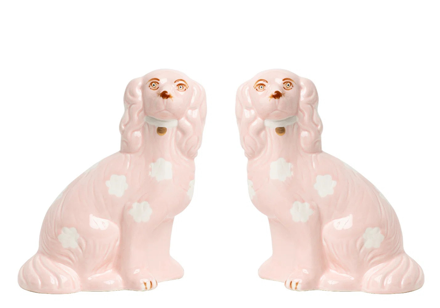 Bungalow Rose Naiya PALE PINK STAFFORDSHIRE DOGS MEDIUM & Reviews | Wayfair | Wayfair North America
