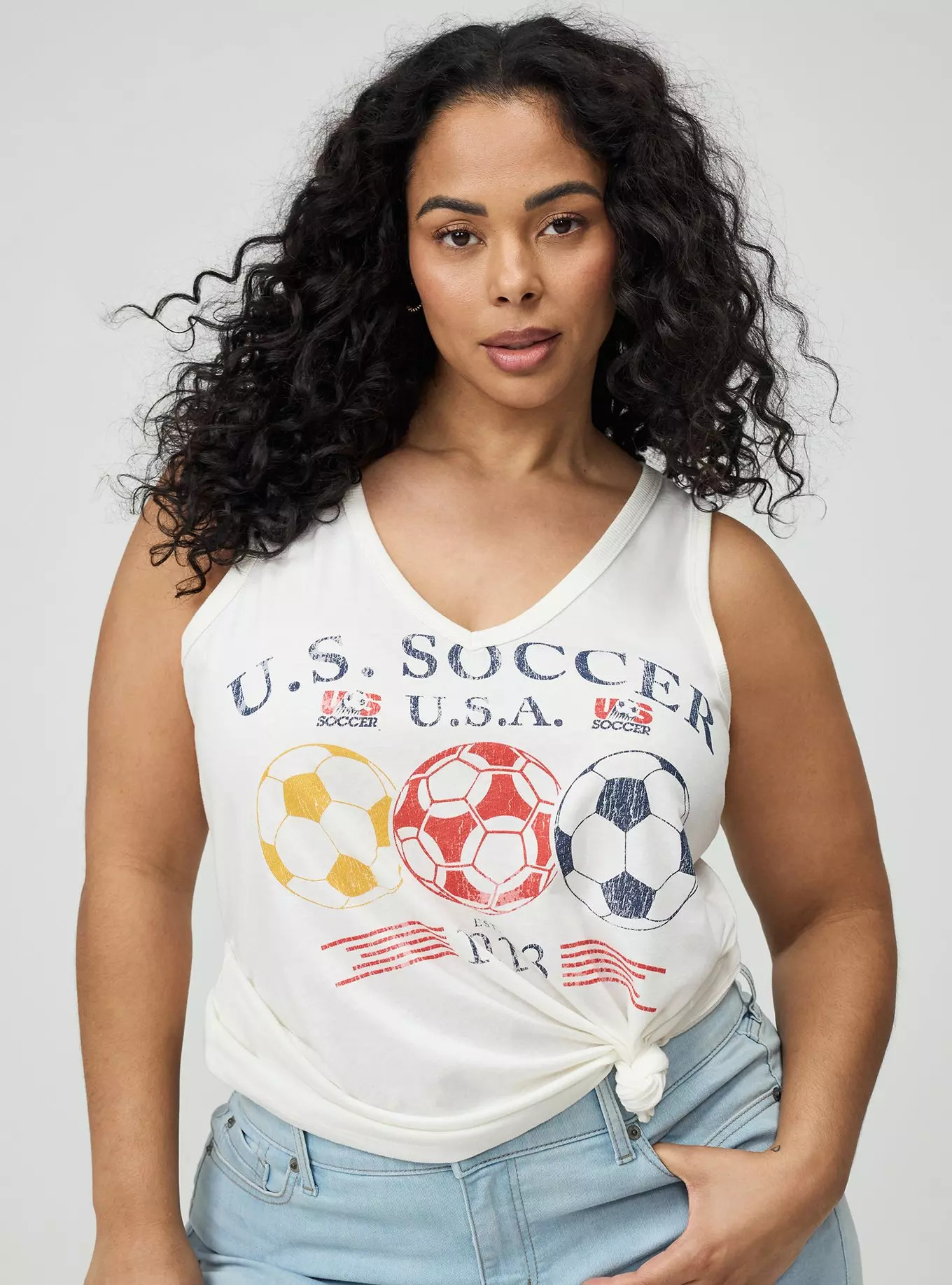 Team USA Classic Cotton V-Neck Tank | Torrid (US & Canada)