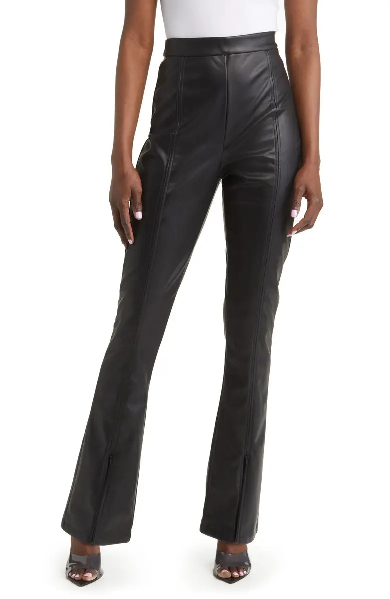 Faux Leather Flare Leg Pants | Nordstrom