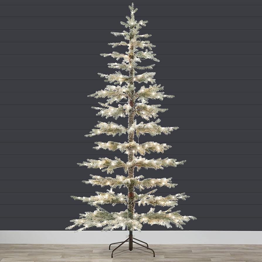 Best Choice Products 7.5ft Pre-Lit Sparse Christmas Tree, Artificial Flocked Pine Holiday Décor ... | Amazon (US)