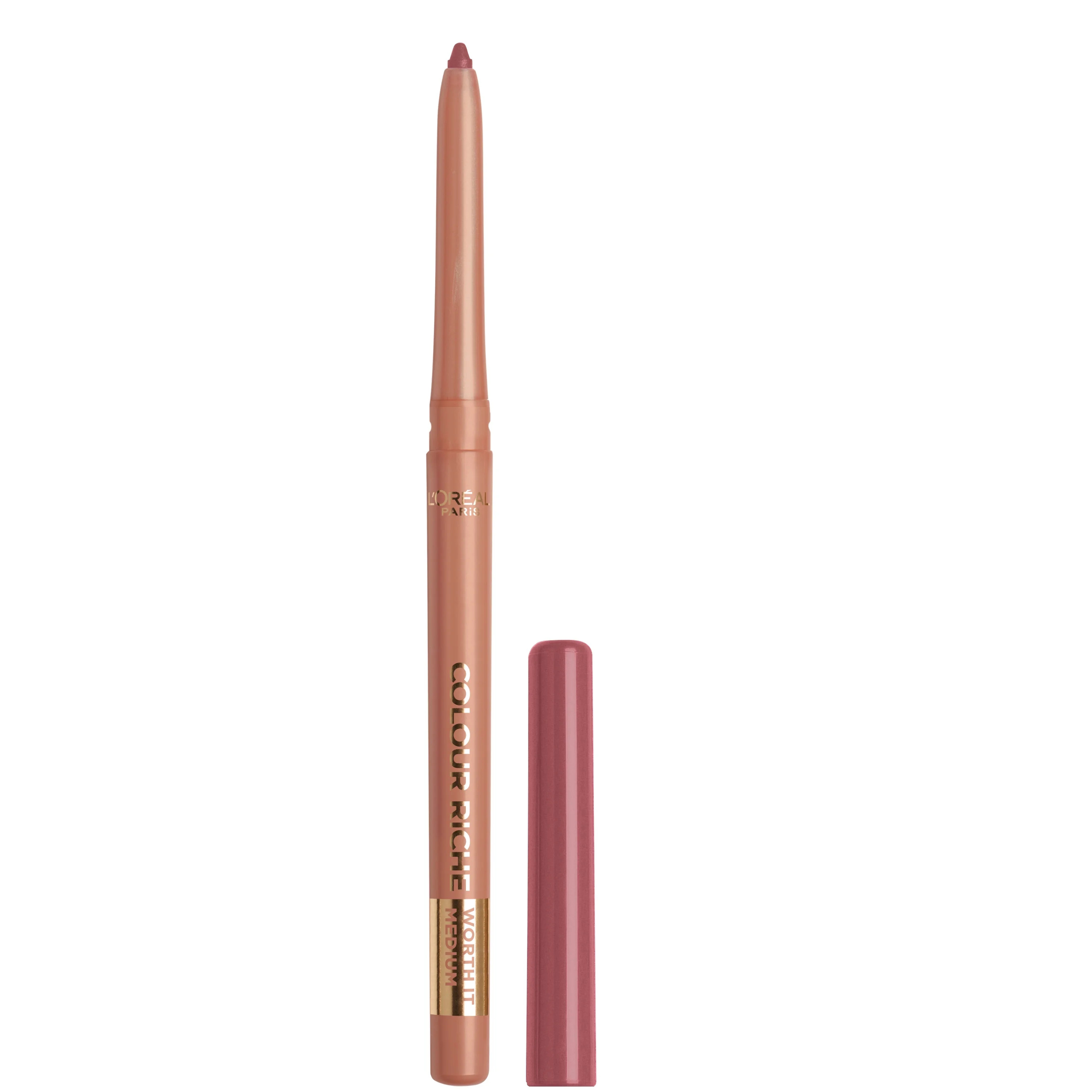 L'Oreal Paris Colour Riche Lip Liner Pencil with Omega 3 and Vitamin E, Worth It Medium, 0.01 oz | Walmart (US)