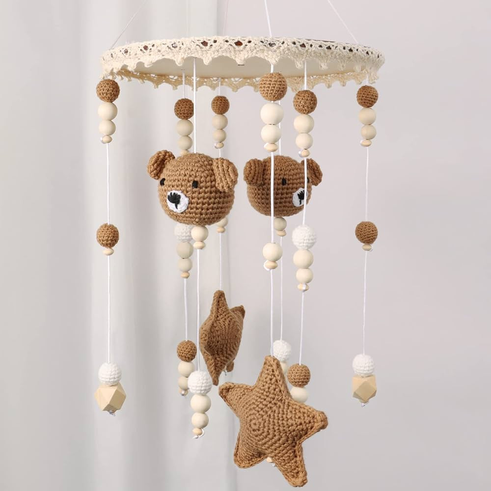 Baby Mobile for Crib - Bear Baby Crib Mobile - Boho Crib Mobile - Crib Mobile for Boys, Girls - B... | Amazon (US)