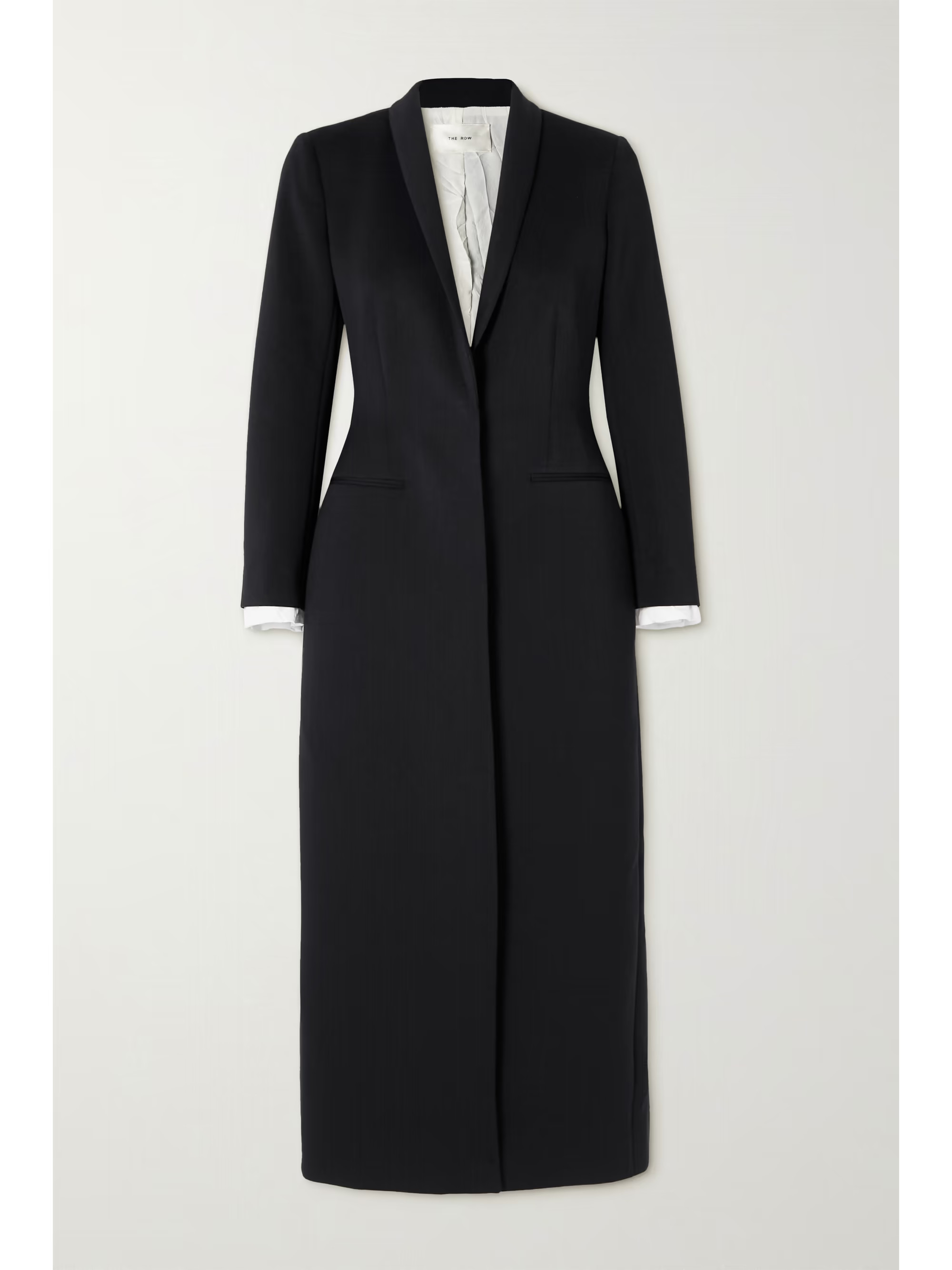THE ROWKita crinkled crepe-trimmed scuba coat | NET-A-PORTER (US)
