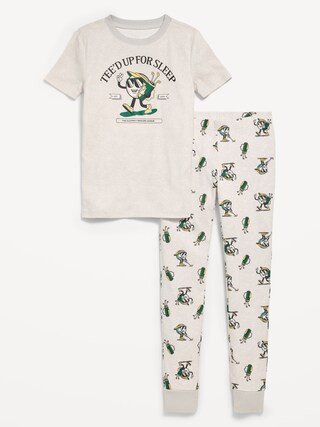 Gender-Neutral Snug-Fit Graphic Pajama Set for Kids | Old Navy (US)
