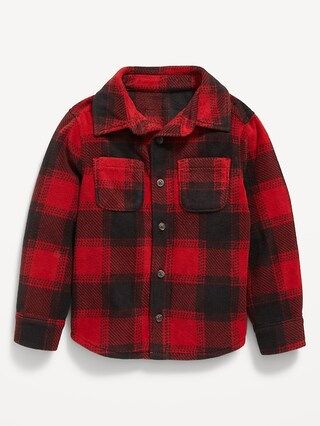 Cozy Microfleece Button-Front Shirt for Toddler Boys | Old Navy (US)