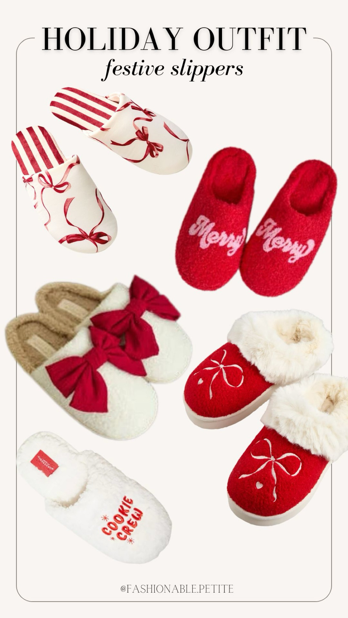 Festive holiday slippers! Great as a gift or for a festive night in.
Holiday skippers. Gifts for her. Gift idea. Bow slippers. Women’s slippers. Christmas slippers 

#LTKHoliday #LTKFindsUnder100 #LTKShoeCrush