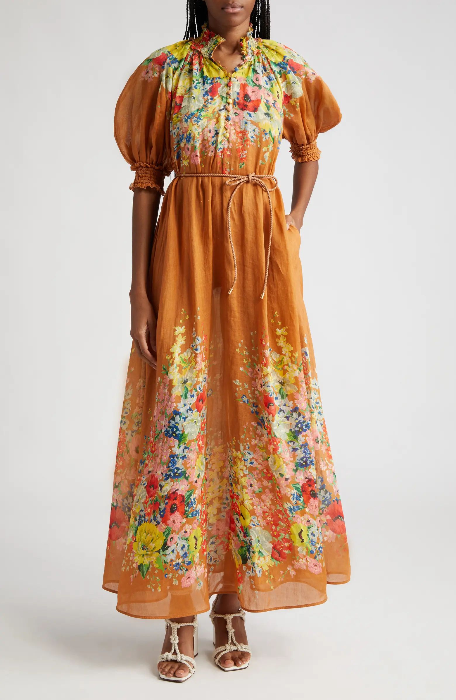 Zimmermann Alight Placed Floral Print Ramie Maxi Dress | Nordstrom | Nordstrom