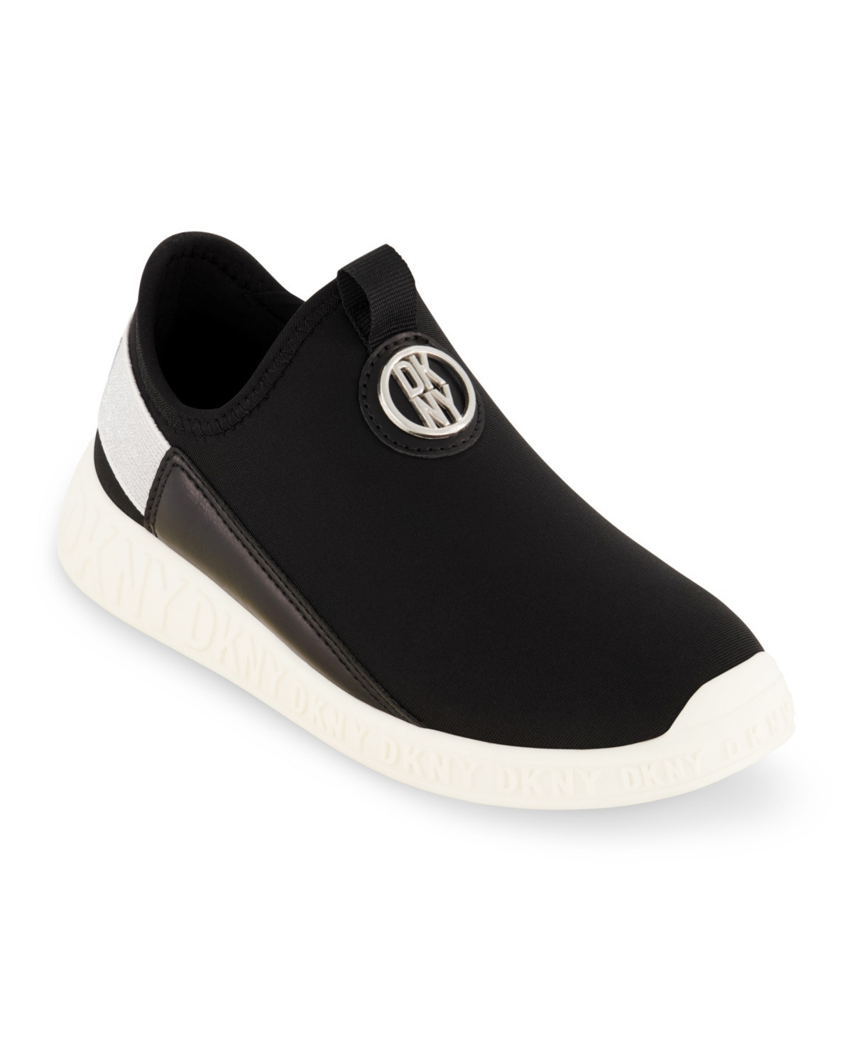 Dkny Little Girls Slip On Logo Sneakers - Black | Macy's