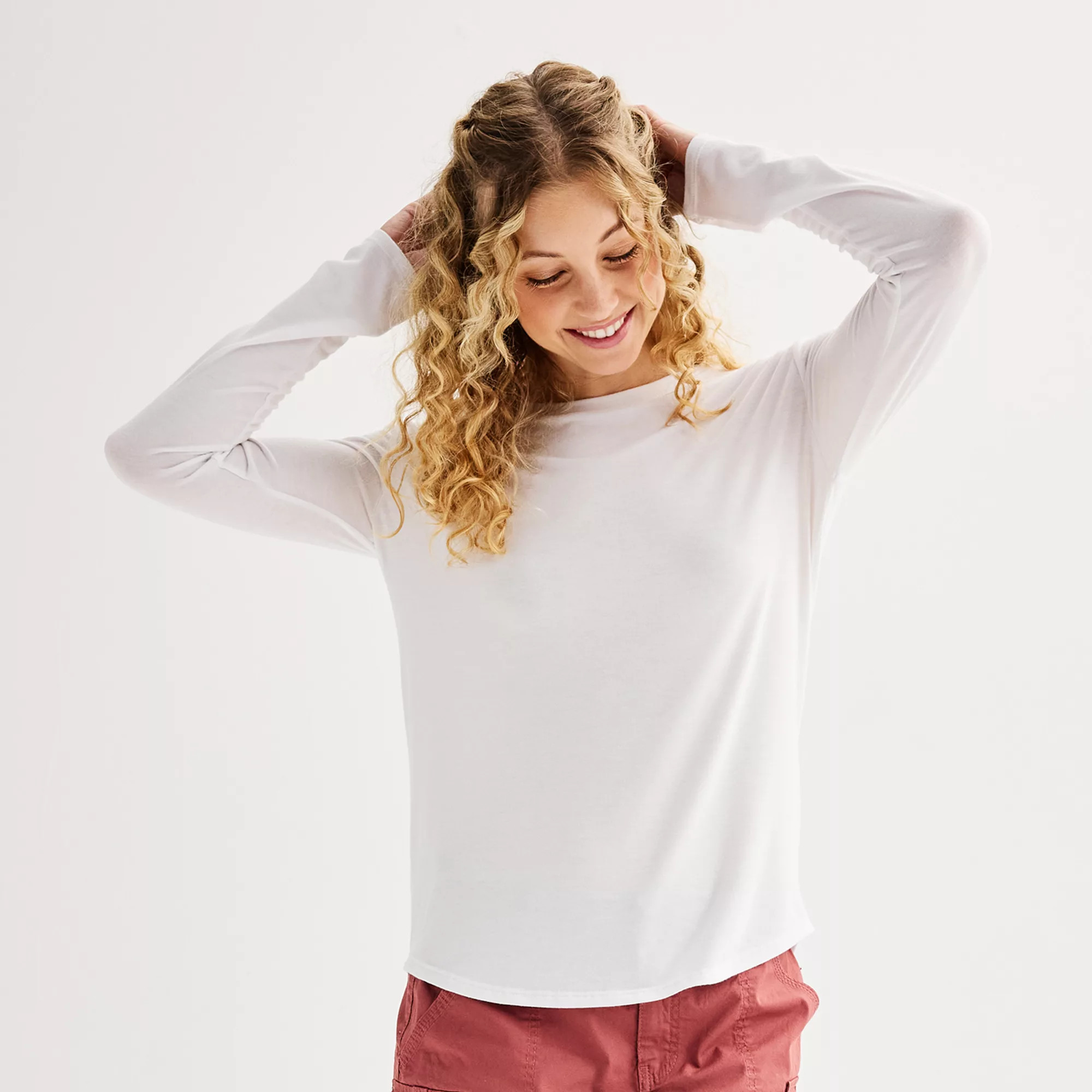 Juniors' SO® Long Sleeve Crew Tee | Kohl's