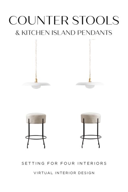 Kitchen counter stools and kitchen island pendants that coordinate.

Neutral, natural, earthy, organic modern, transitional, farmhouse, white, beige, black, McGee, kitchen, upholstered stool, counter stool 

#LTKhome #LTKSeasonal #LTKstyletip