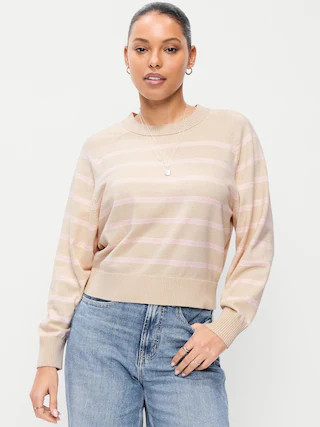 SoSoft Lite Cropped Crew-Neck Sweater | Old Navy (US)