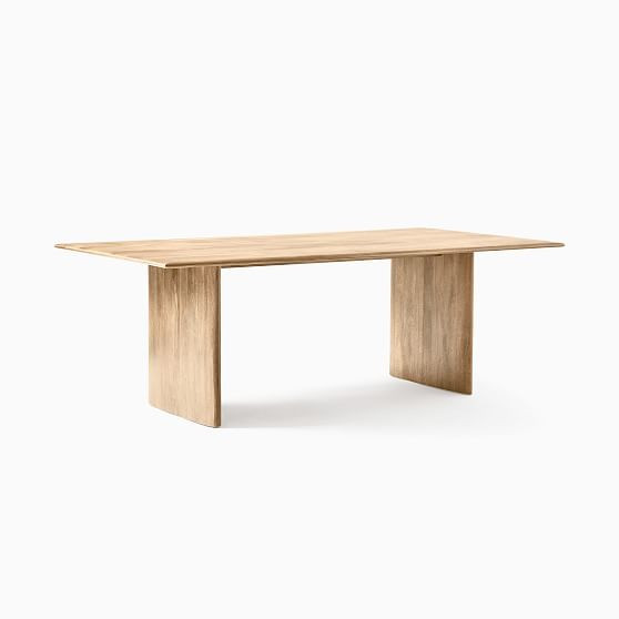 Anton Solid Wood Dining Table, 120in, Cerused White | West Elm (US)