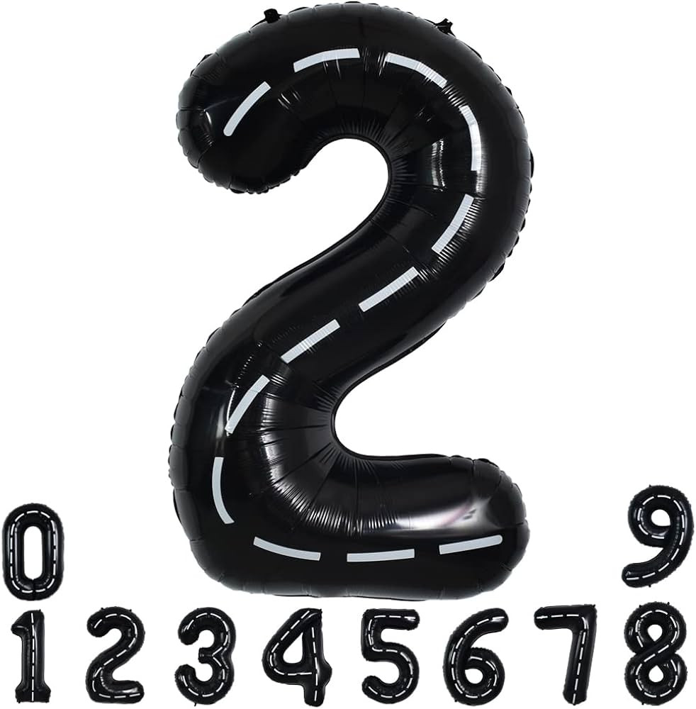 TONIFUL Race Car Black Balloons Car Birthday Party Supplies,40 Inch Giant Jumbo Helium Foil Mylar... | Amazon (US)