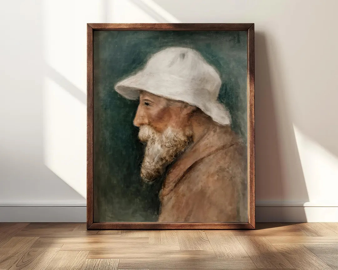 Vintage Portrait Printable Art Elderly Man Fisherman Regency Cottagecore Digital Download Maine N... | Etsy (US)