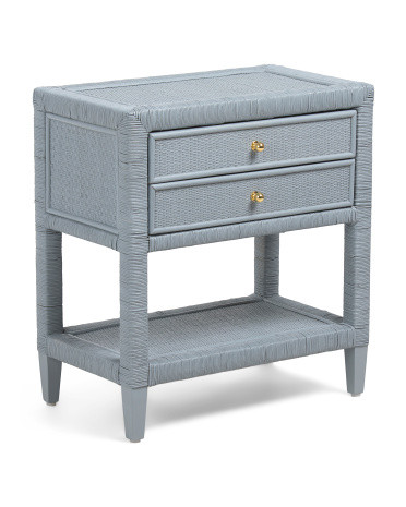 24x14x26 Rattan 2 Drawer Accent Table | TJ Maxx