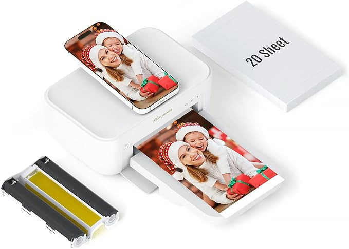 HPRT Photo Printer 4x6, 20 Sheets&1 Ribbon, Picture Printer for iPhone, Android, Smartphone, Port... | Amazon (US)