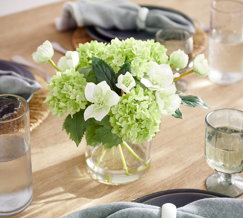 Faux Snowball Floral Arrangement | Pottery Barn (US)