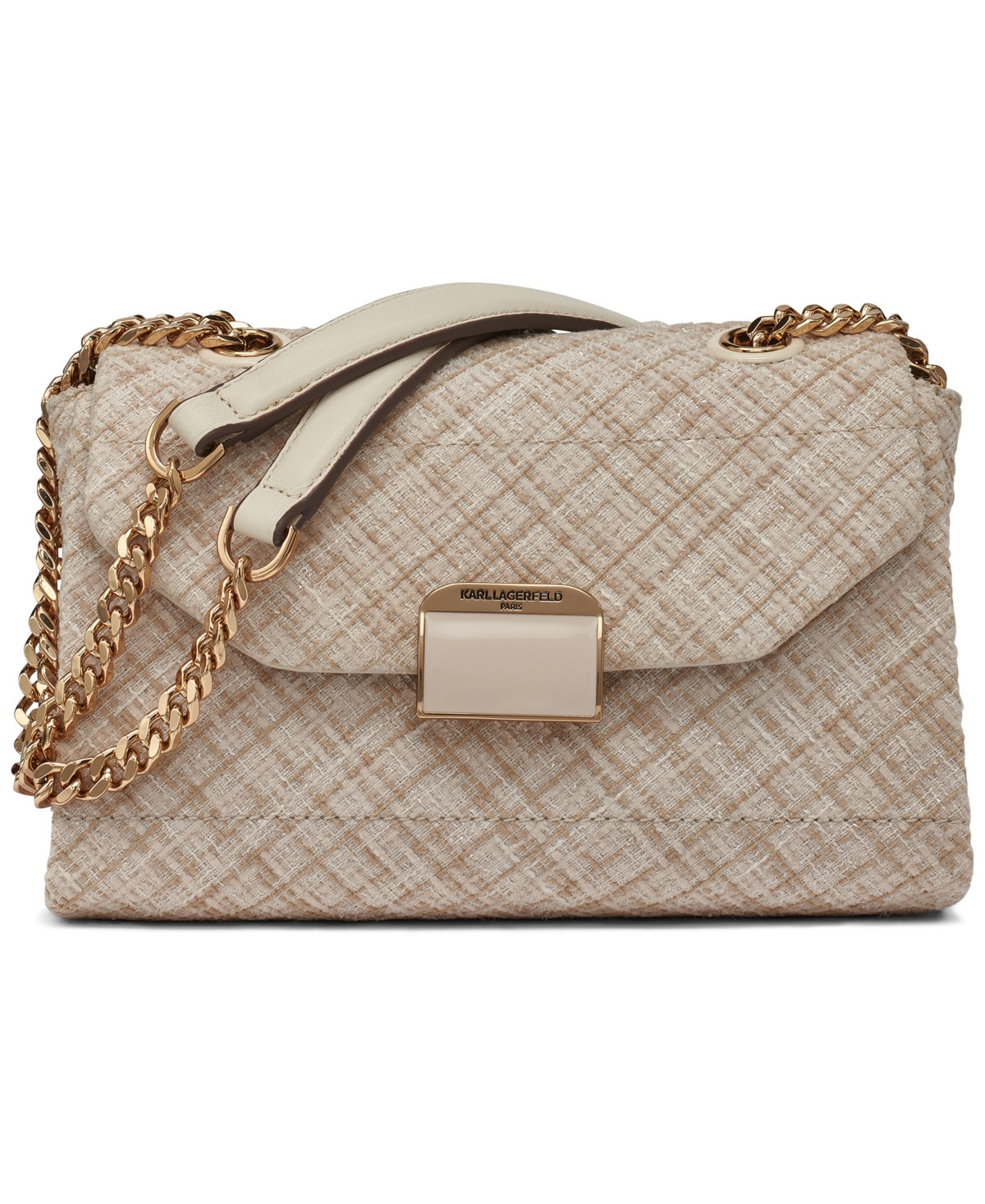Karl Lagerfeld Paris Liana Small Shoulder Bag - Nude | Macy's