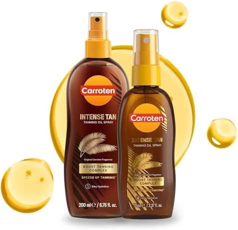 Carroten Intensive Tanning Oil Spray Set | Browning Tan Accelerator | Vitamin E + Carrot & Coconu... | Amazon (US)