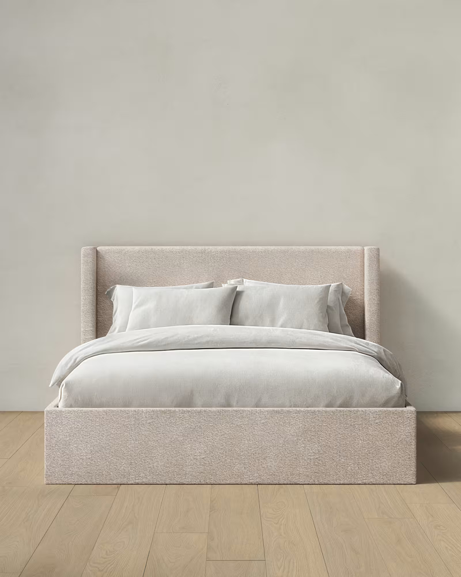 Plush Boucle Wingback Bed | Quince