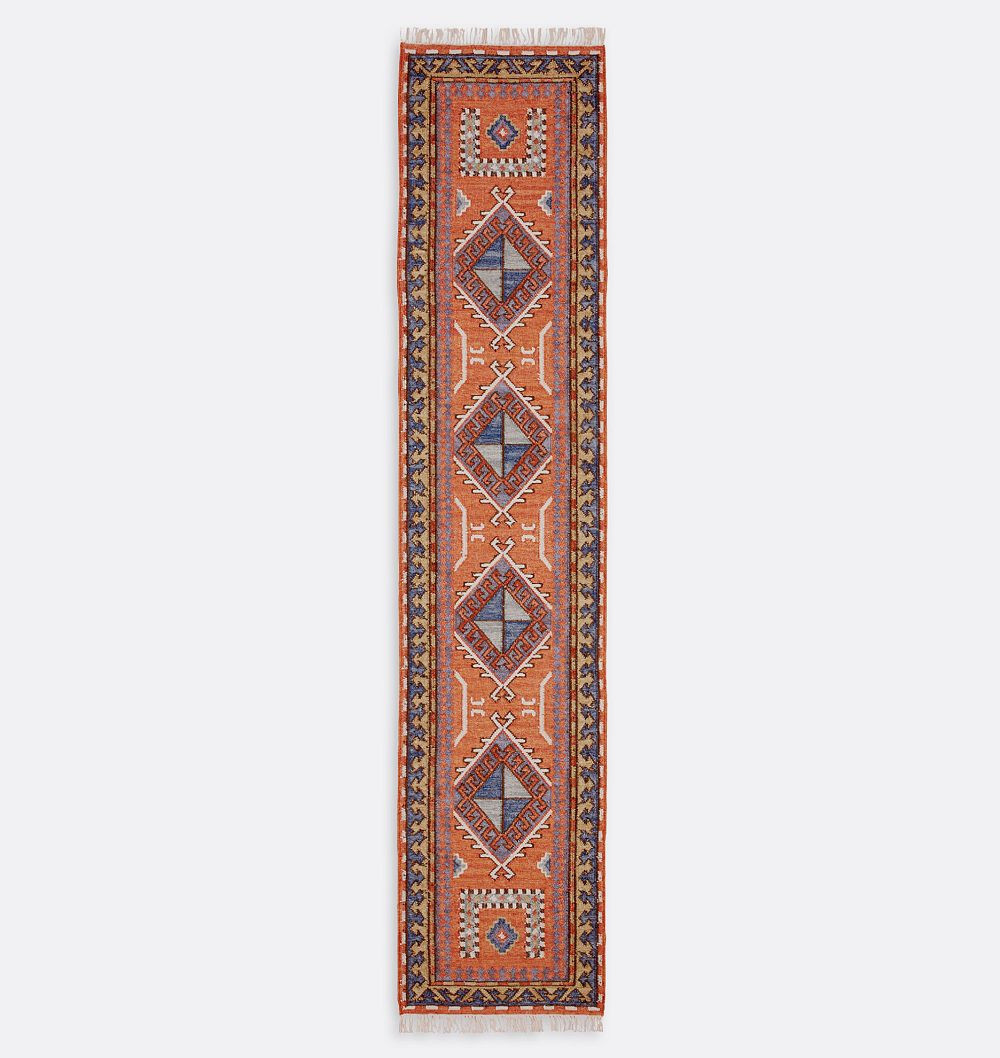 Buckman Flatweave Rug, Coral - 2-1/2' x 20' | Rejuvenation