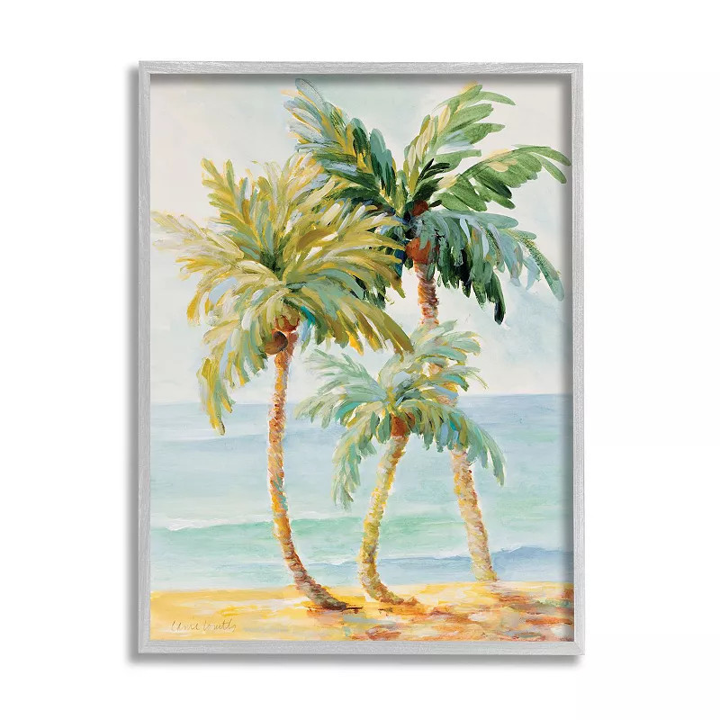 Stupell Home Decor Beach Tropical Palm Trees Framed Wall Art, Blue | Kohl's