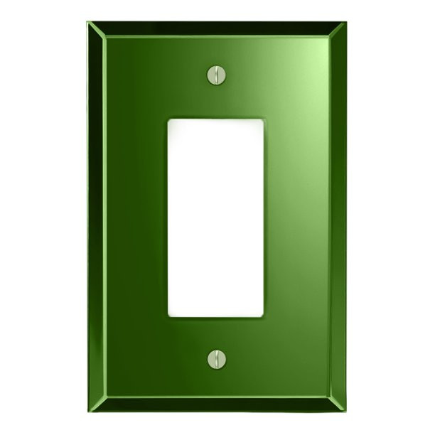 Switch Hits Green Glass Mirror GFCI Rocker Switch Plate Cover Electrical Decorative Wall Plate - ... | Walmart (US)