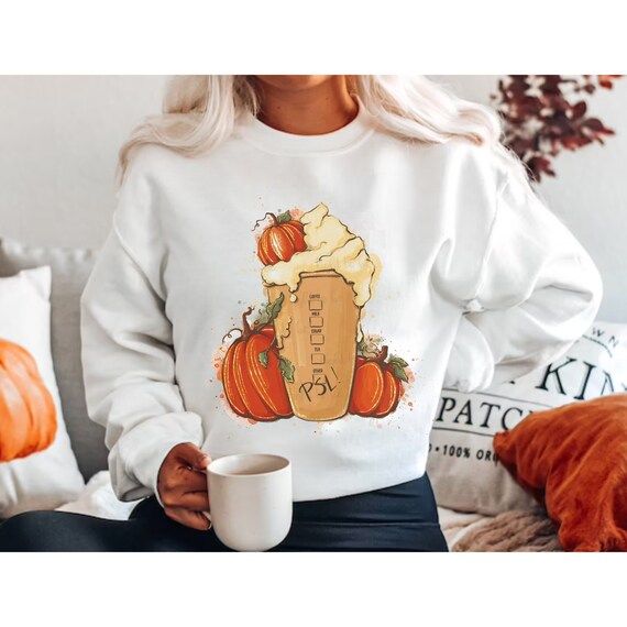 PSL Sweatshirt  Cute Pumpkin Spice Sweater Pumpkin Coffee - Etsy | Etsy (US)