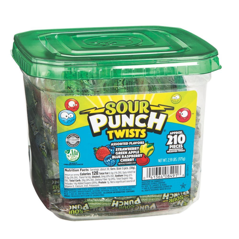 Sour Punch® Licorice Twists Candy - 210 Pc. | Oriental Trading Company