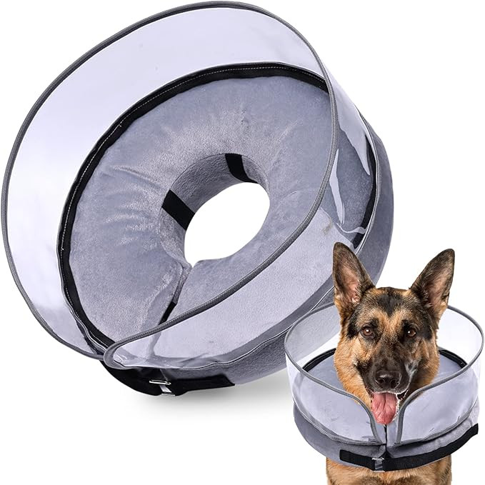 BARKLESS Dog Cone Collar, Inflatable Dog Cone After Surgery for Small Medium Large Dogs, Soft Dog... | Amazon (US)