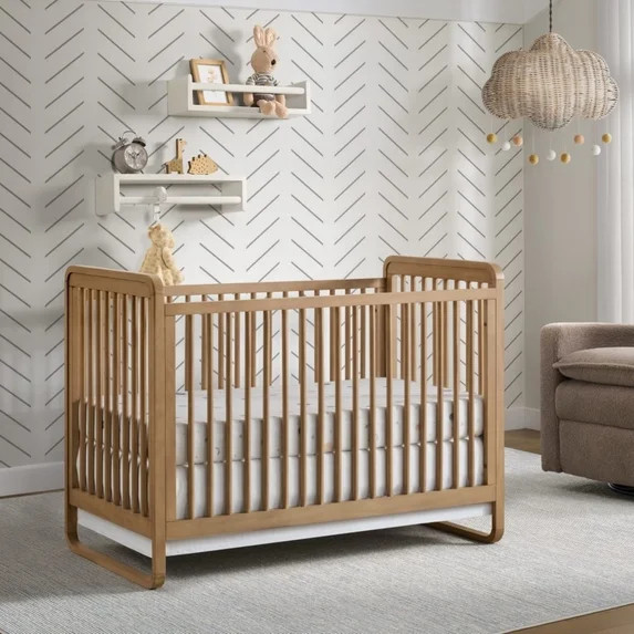 Oxford Baby Braxton Convertible Island Crib Honey Wood | Walmart (US)