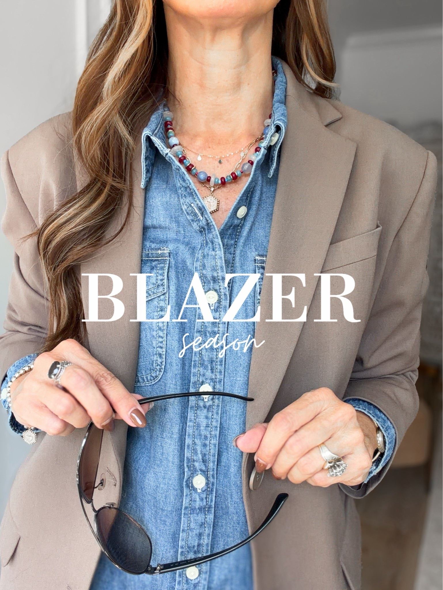 Where my double-denim girlies at?

Sizing notes:
Blazer-medium taupe
Jeans-size up
Denim shirt-size 0 

Fall outfit | casual outfit

#LTKgrwm #LTKootd #LTKOver40