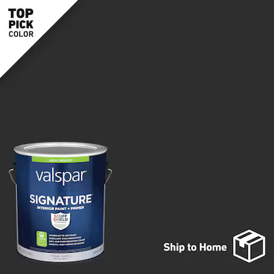 Valspar Signature Satin Tricorn Black Hgsw1441 Interior Paint + Primer (1-Gallon) Lowes.com | Lowe's