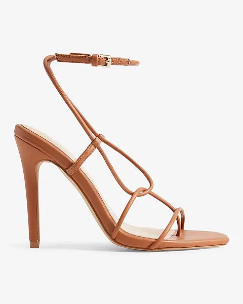 Barely There Strappy Heeled Sandals | Express