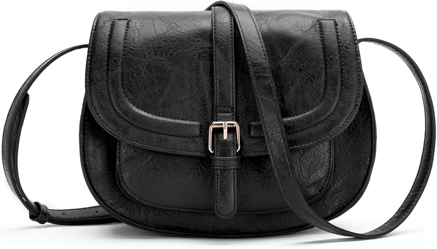 Crossbody Bags for Women,Small Saddle Purse and Boho Cross Body Handbags,Vegan Leather | Amazon (US)