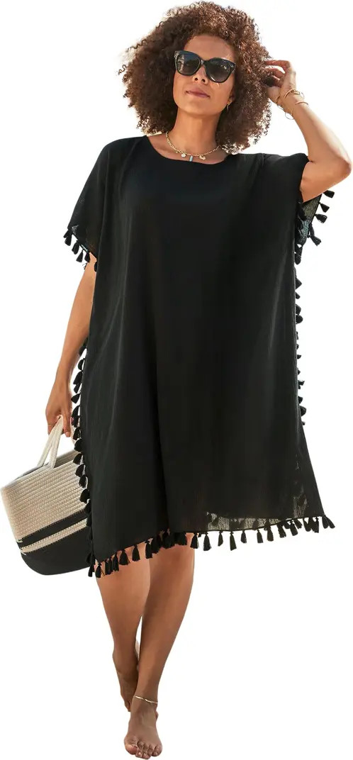 Swimsuits for All Everly Pom Pom Cover Up Tunic | Nordstrom | Nordstrom