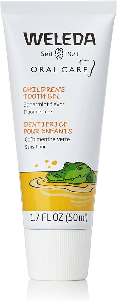 Weleda Oral Care Childrens Tooth Gel, 1.7 Fluid Ounce, Fluoride Free, Spearmint Flavor, Plant Ric... | Amazon (US)