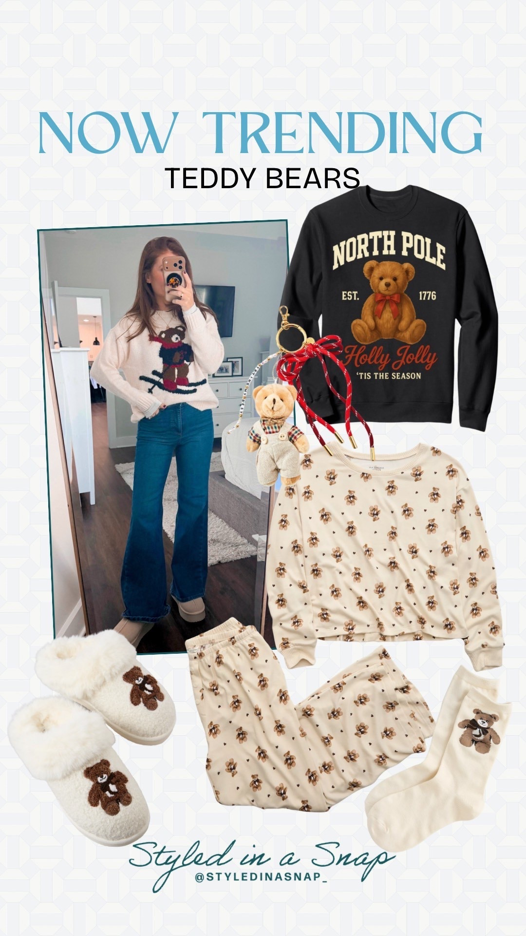 My favorite trend of the season is absolutely the cutest teddy bears. This sweater was perfect for visiting the Christmas village and even though it looks designer, it’s so affordable. 
Ralph Lauren Christmas outfit, lounge outfit 

#LTKOver40 #LTKFindsUnder50