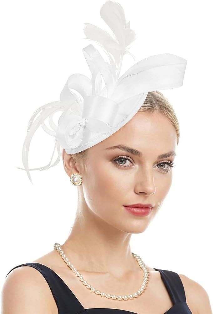 Zando Fascinators Hats for Women Tea Party Hat Ribbons Feathers Kentucky Derby Hat Headband 20s C... | Amazon (US)