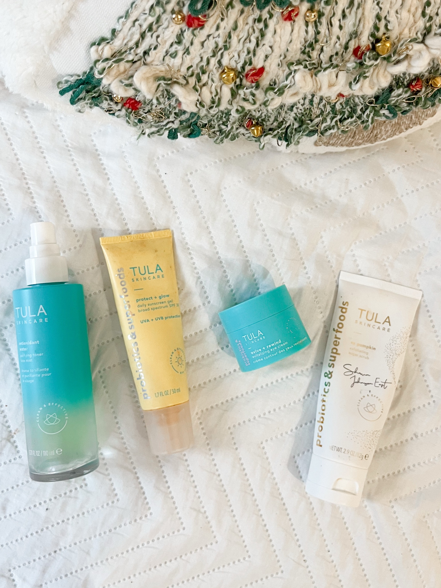 My absolute favorite Tula products - the facial spray, facial scrub (in a fun holiday scent), deep moisturizer and daily sunscreen all 30% off code Sarahkbross should stack 

#LTKCyberWeek