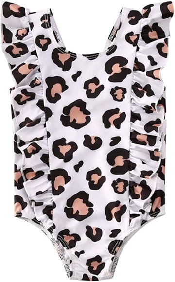 Toddler Baby Girls Swimsuit Ruffled Sleeveless Swimwear One-Piece Beachwear Bathing Suit 6M-6Y | Amazon (US)