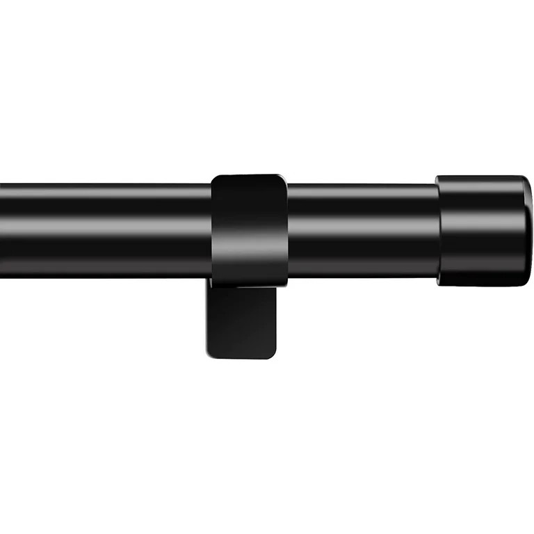IHOMEPARK 1" Black Adjustable Curtain Rod Set for Room Divider, Bedroo, 30"-62" | Walmart (US)
