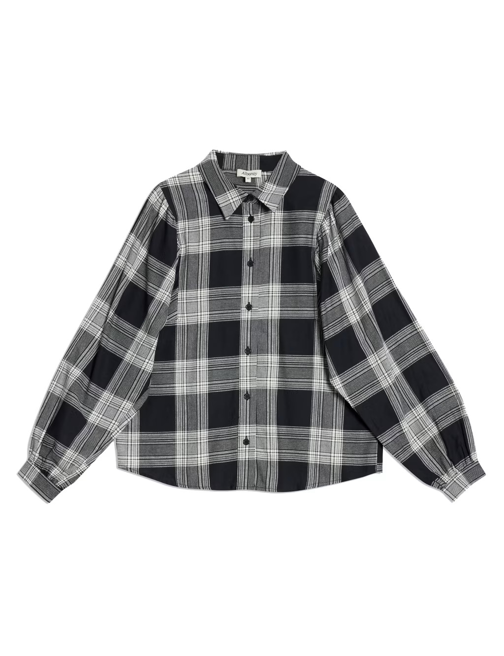 Pure Cotton Checked Collared Relaxed Shirt | Marks & Spencer (UK)