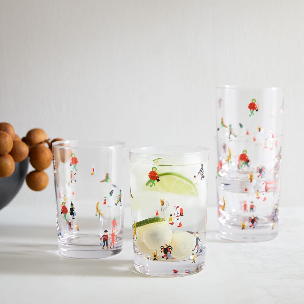 Halloween Little Scenes Drinking Glasses | West Elm (US)