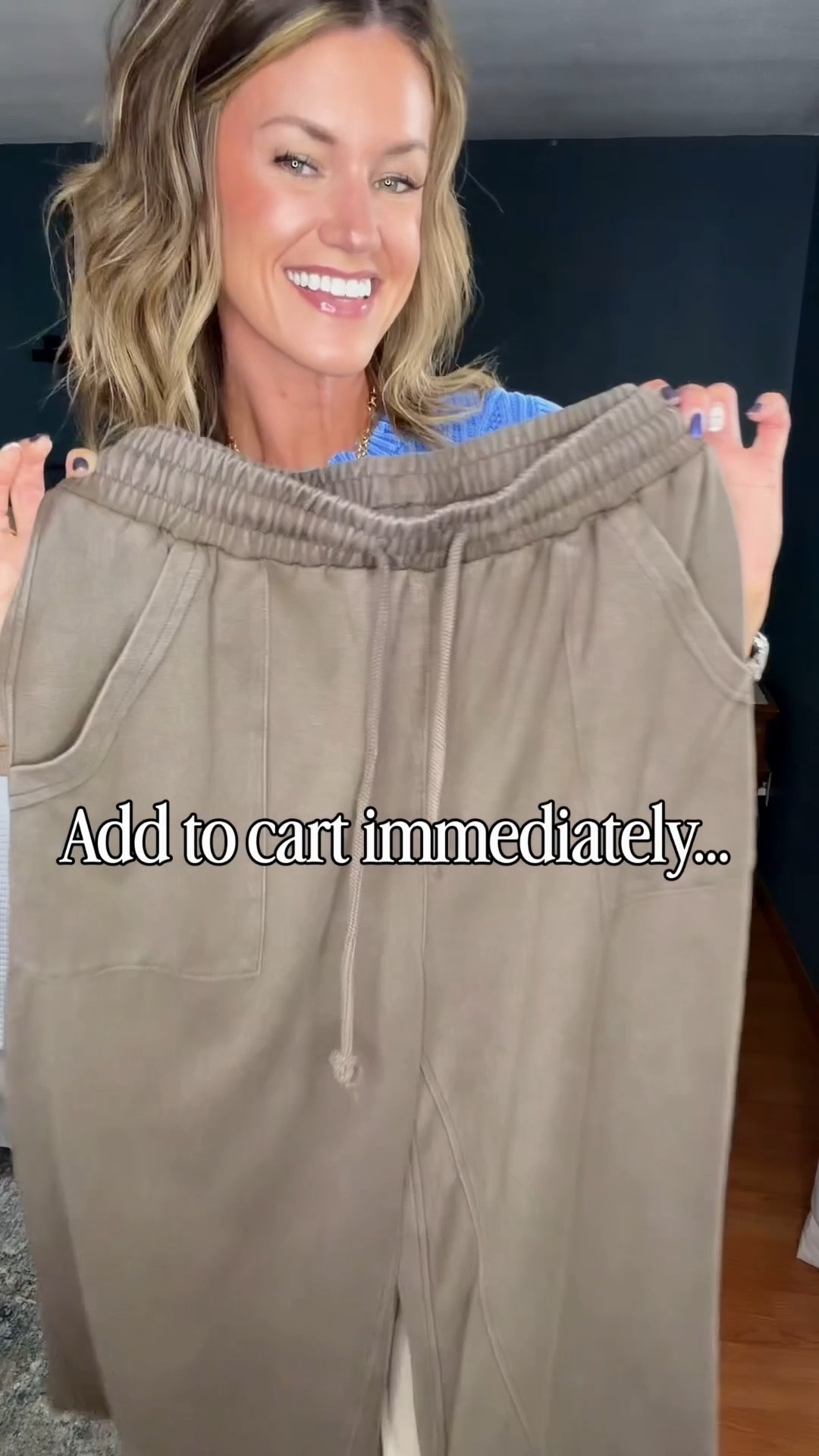 I couldn’t have dreamed up a better pair of sweatpants. Wearing medium in pants. Small in open knit tank

#LTKSeasonal #LTKOver40