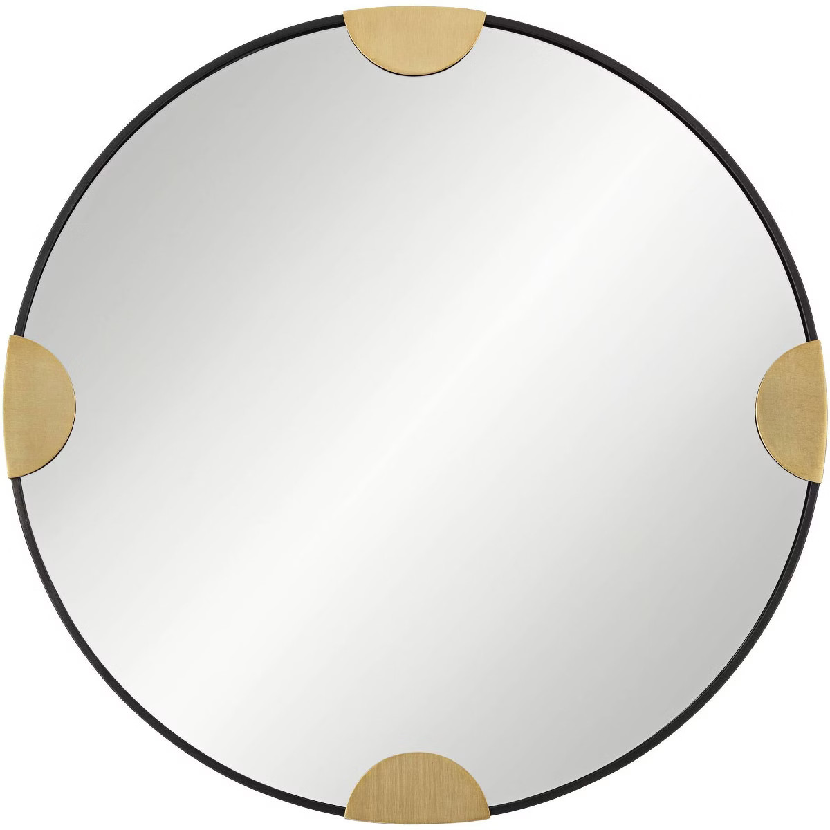 Uttermost Demia Matte Black Bronze and Gold 34" Round Wall Mirror | Target
