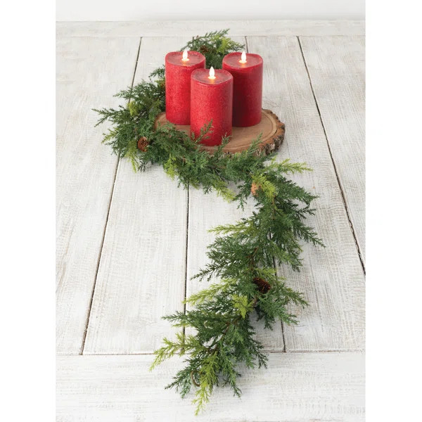 4'' in. Faux Cedar Garland | Wayfair North America