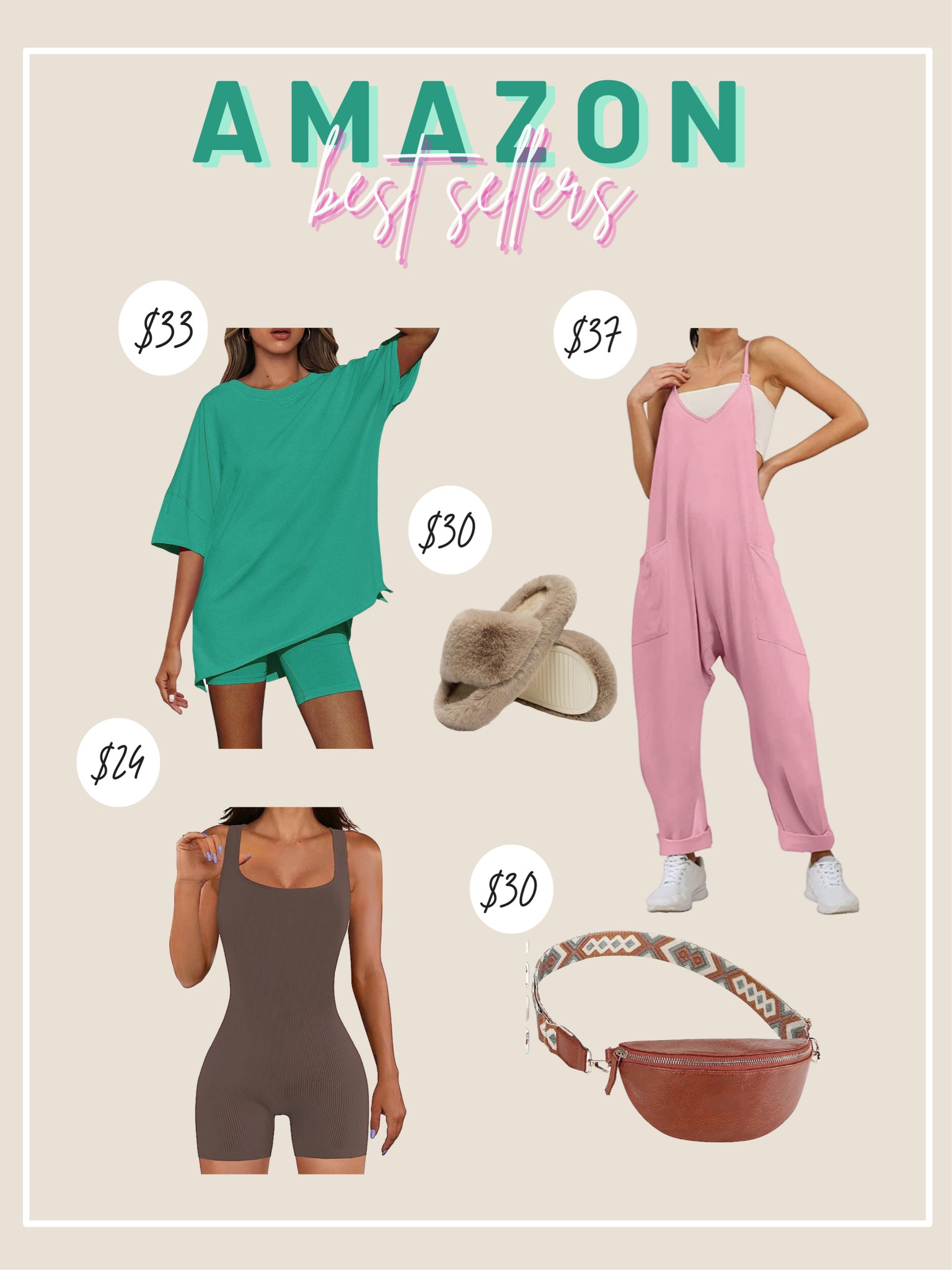 My favorites from Amazon this week! The teal set is a summer win, it’s so cozy and cute! I wear a size XL!

Amazon fashion, bump friendly affordable fashion, cozy Amazon slippers, best Amazon romper, pink long jumpsuits, bump friendly jumpsuit, 

#LTKunder100 #LTKFind #LTKstyletip